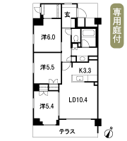 Floor: 3LDK + WIC + TR, the occupied area: 71.52 sq m