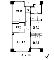 Floor: 3LDK + WIC + SIC, the occupied area: 63.99 sq m