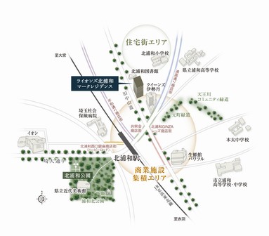 Near living facilities conceptual diagram