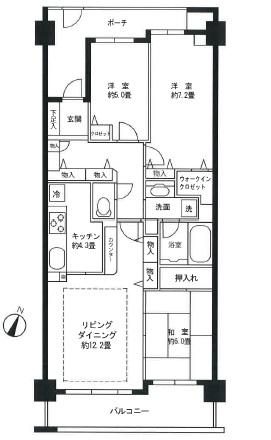 Floor plan. 3LDK + S (storeroom), Price 34,800,000 yen, Occupied area 80.17 sq m , Balcony area 11.2 sq m