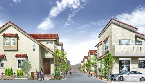 Rendering (appearance). "Urawa-ku Ryoke" hill of 38 House