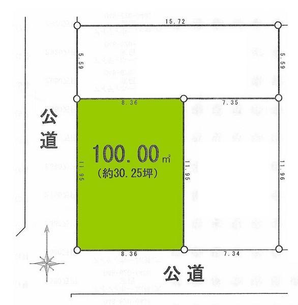 Compartment figure. Land price 47,800,000 yen, Land area 100 sq m