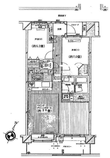 Floor plan. 3LDK, Price 35,900,000 yen, Occupied area 76.06 sq m , Balcony area 11.9 sq m