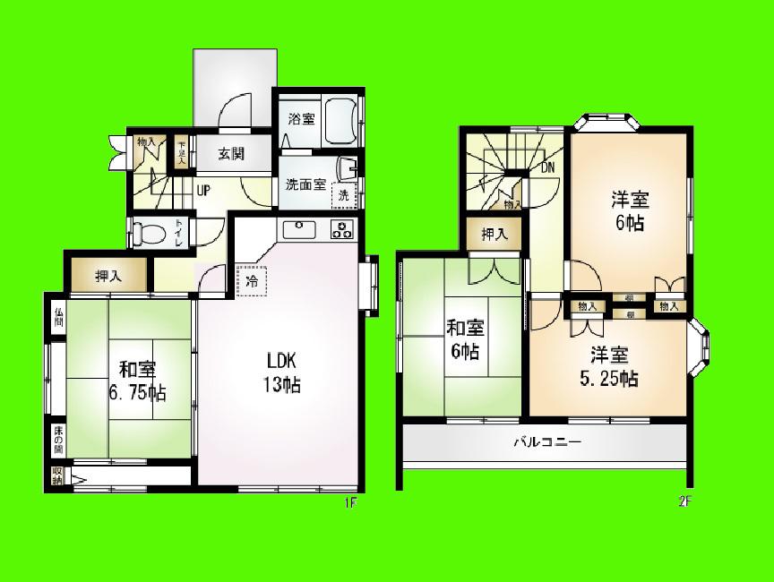 Floor plan. 26,300,000 yen, 4LDK, Land area 100.01 sq m , The building area is 82.75 sq m south-facing day's's residential design !!