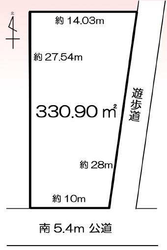 Compartment figure. Land price 120 million yen, Land area 330.9 sq m