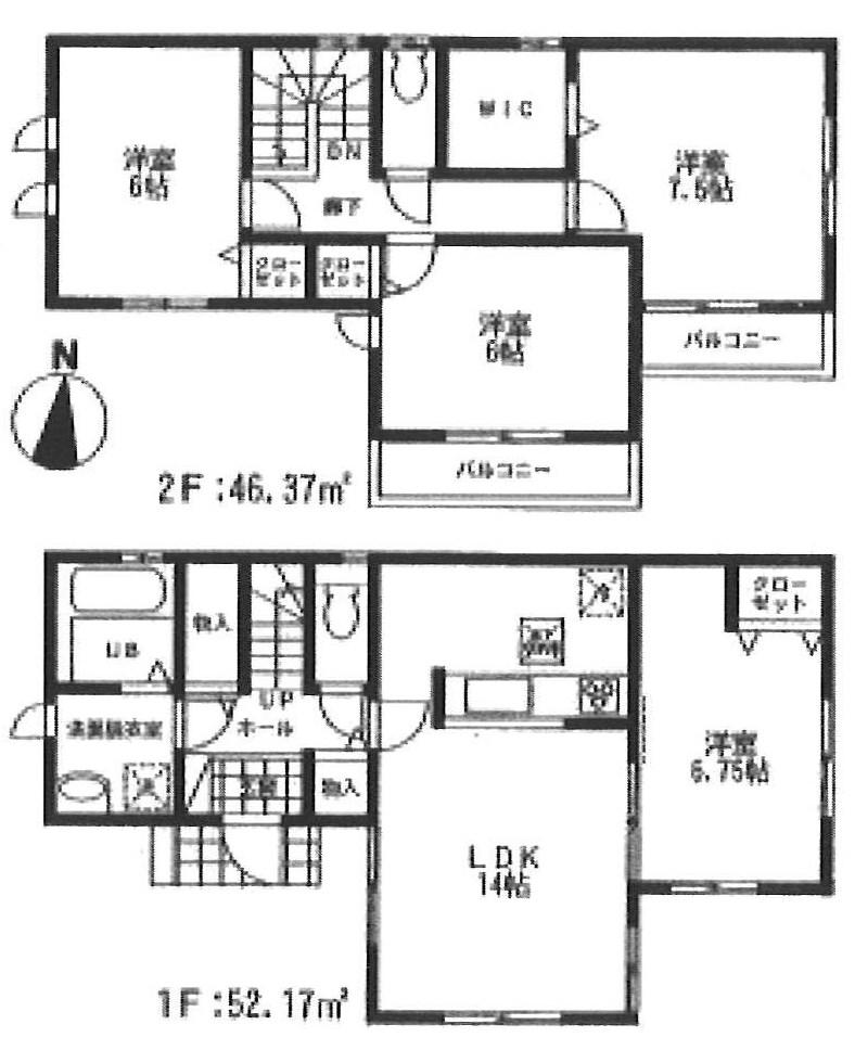 Floor plan. 31,800,000 yen, 4LDK, Land area 101.31 sq m , 98 sq m floor plan building area