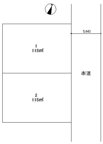 Compartment figure. Land price 54,800,000 yen, Land area 118 sq m