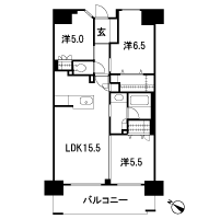 Floor: 3LDK + W, the occupied area: 70.24 sq m