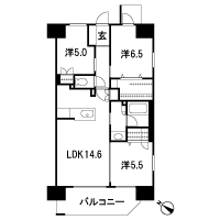 Floor: 3LDK + BW, the occupied area: 70.85 sq m