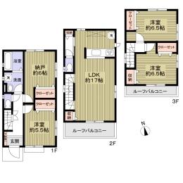 Floor plan. 29,800,000 yen, 3LDK + S (storeroom), Land area 83.81 sq m , Building area 101.43 sq m