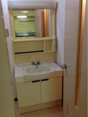 Washroom. It is a convenient wash basin of the storage shelf