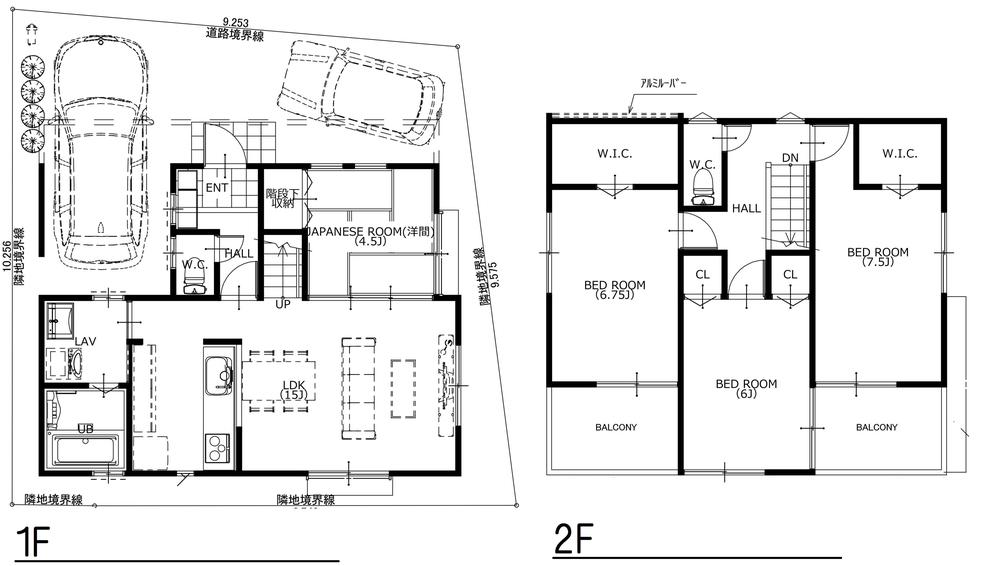 Compartment view + building plan example. Building plan example, Land price 32,800,000 yen, Land area 97.04 sq m Price: 13.1 million yen (Reference)