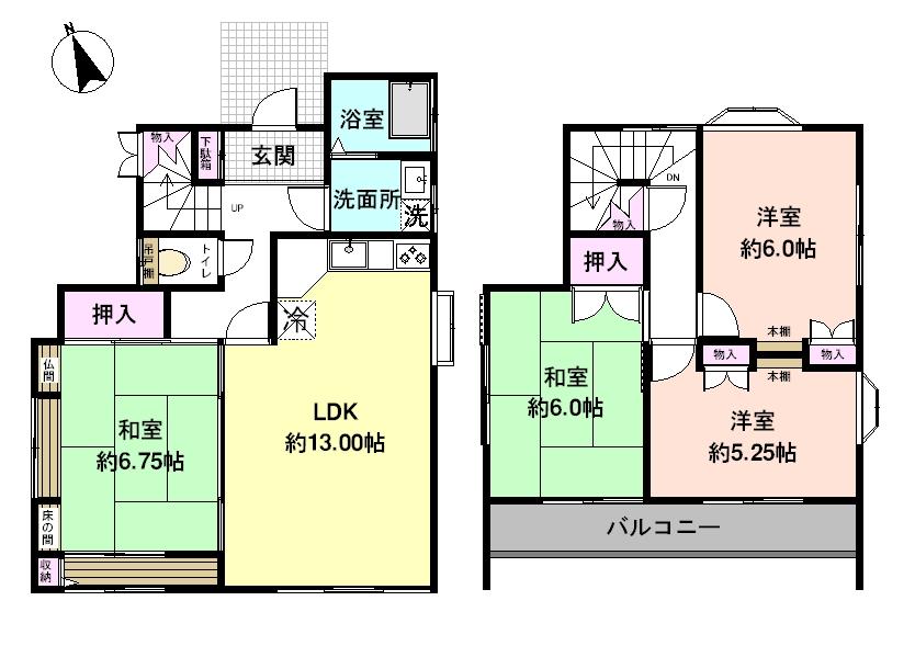 Floor plan. 26,300,000 yen, 4LDK, Land area 100.01 sq m , Building area 82.75 sq m   ◆ All room two-sided lighting ・ Storage with