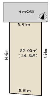 Compartment figure. Land price 27,200,000 yen, Land area 82 sq m