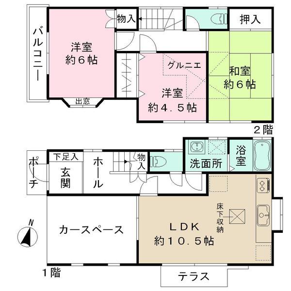 Floor plan. 27,800,000 yen, 3LDK, Land area 66.64 sq m , Building area 77.83 sq m