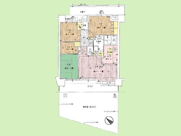 Floor plan. 3LDK, Price 29,900,000 yen, Occupied area 72.66 sq m , Balcony area 13.11 sq m