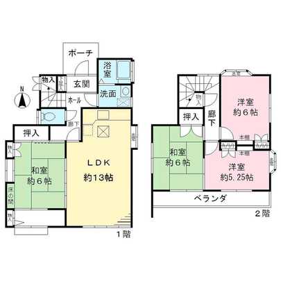 Floor plan. Saitama Prefecture Urawa Ward City Kamikizaki 8-chome
