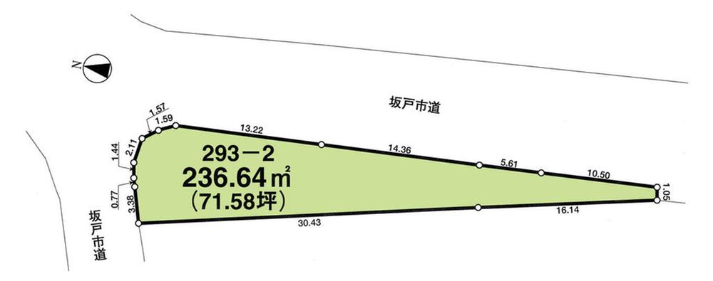 Compartment figure. Land price 6.8 million yen, Land area 236.64 sq m compartment view