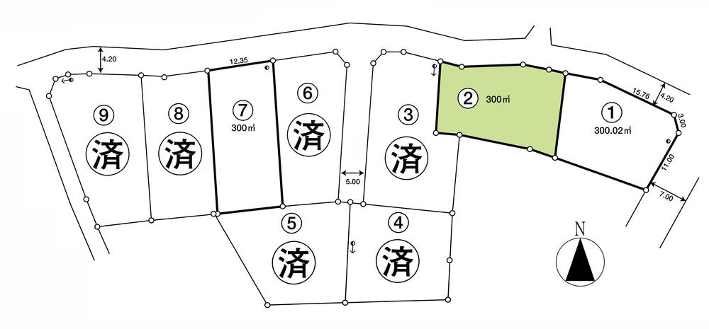 Compartment figure. Land price 9 million yen, Land area 300 sq m