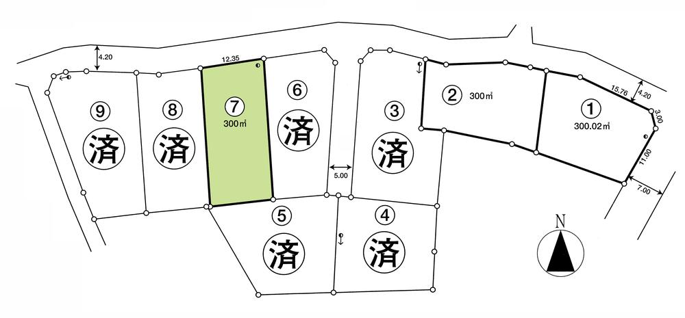 Compartment figure. Land price 10.8 million yen, Land area 300 sq m