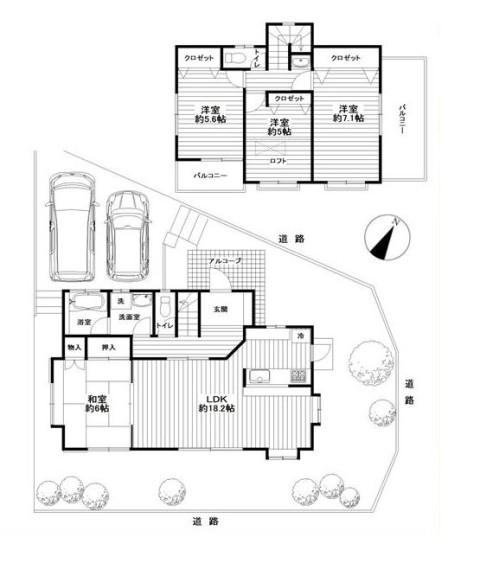 Floor plan. 17,900,000 yen, 4LDK, Land area 175.44 sq m , Building area 104.53 sq m