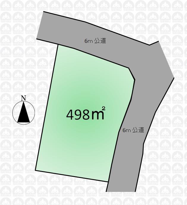 Compartment figure. Land price 16.8 million yen, Land area 498 sq m