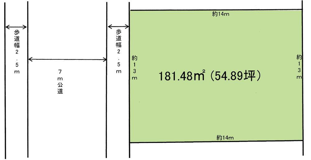 Compartment figure. Land price 2.9 million yen, Land area 181.48 sq m compartment view