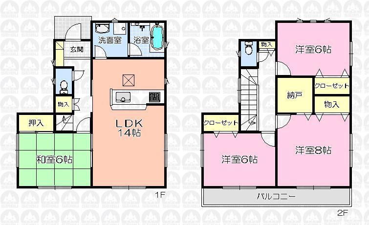 Floor plan. 23.8 million yen, 4LDK + S (storeroom), Land area 160.45 sq m , Building area 97.2 sq m