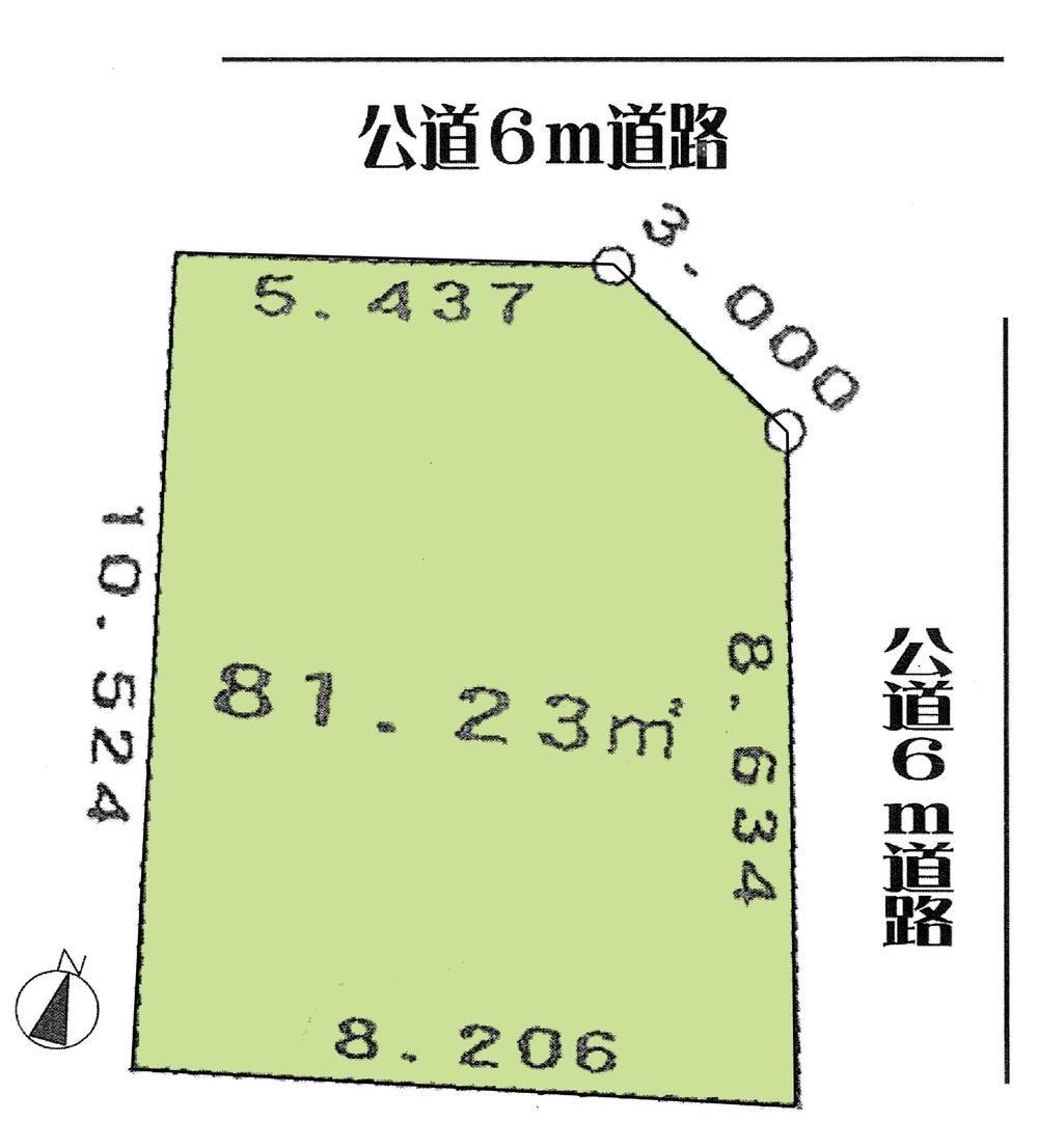 Compartment figure. Land price 10.8 million yen, Land area 81.23 sq m compartment view