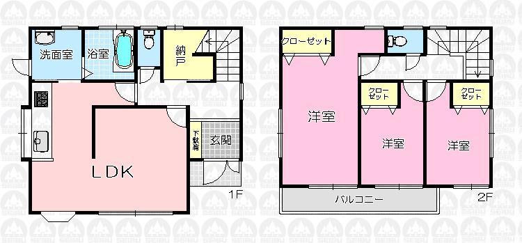 Floor plan. 17,900,000 yen, 3LDK + S (storeroom), Land area 151.35 sq m , Building area 82.8 sq m