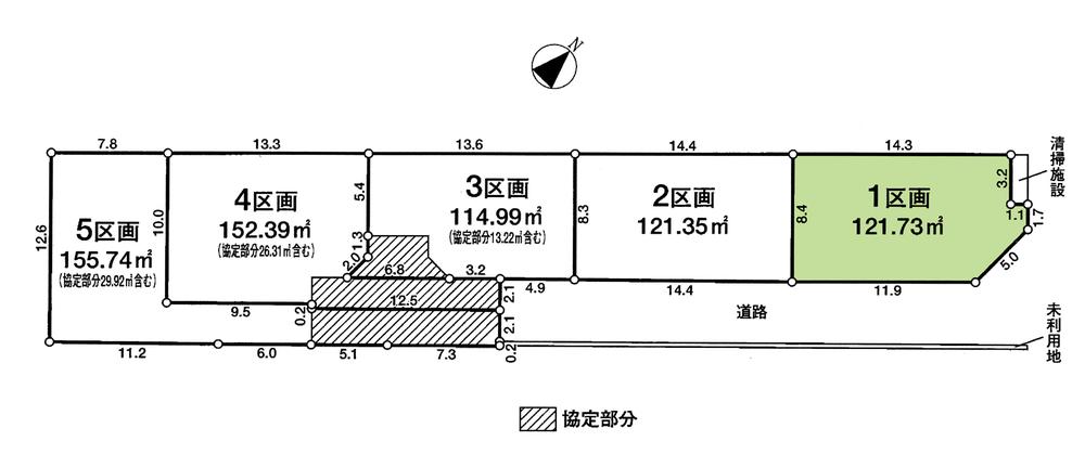 Compartment figure. Land price 22,800,000 yen, Land area 121.73 sq m