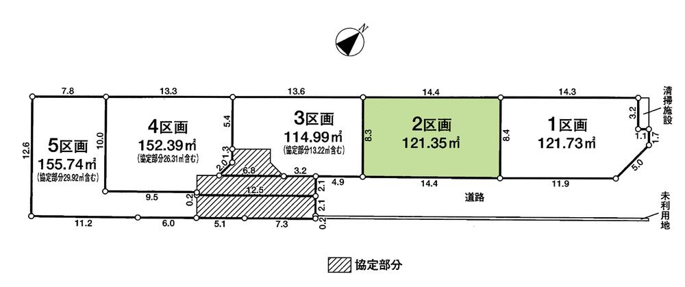 Compartment figure. Land price 22,800,000 yen, Land area 121.35 sq m
