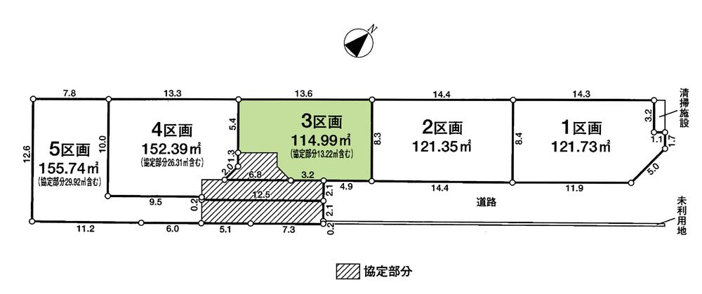 Compartment figure. Land price 19,800,000 yen, Land area 114.99 sq m
