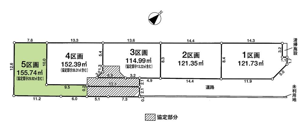 Compartment figure. Land price 18,800,000 yen, Land area 155.74 sq m
