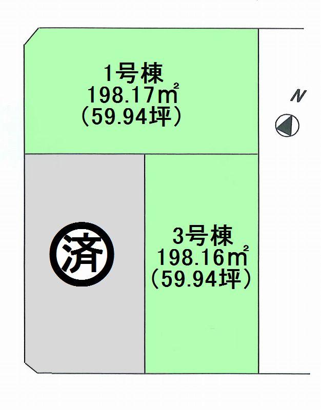 Compartment figure. Land price 18.5 million yen, Land area 198.16 sq m