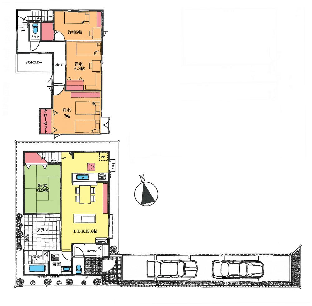 Floor plan. 22,800,000 yen, 4LDK, Land area 117.59 sq m , Building area 93.36 sq m floor plan