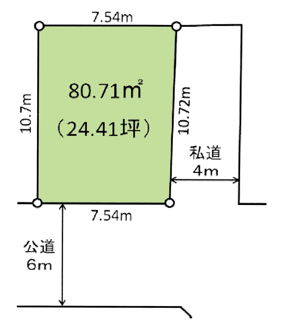 Compartment figure. Land price 10 million yen, Land area 80.71 sq m compartment view