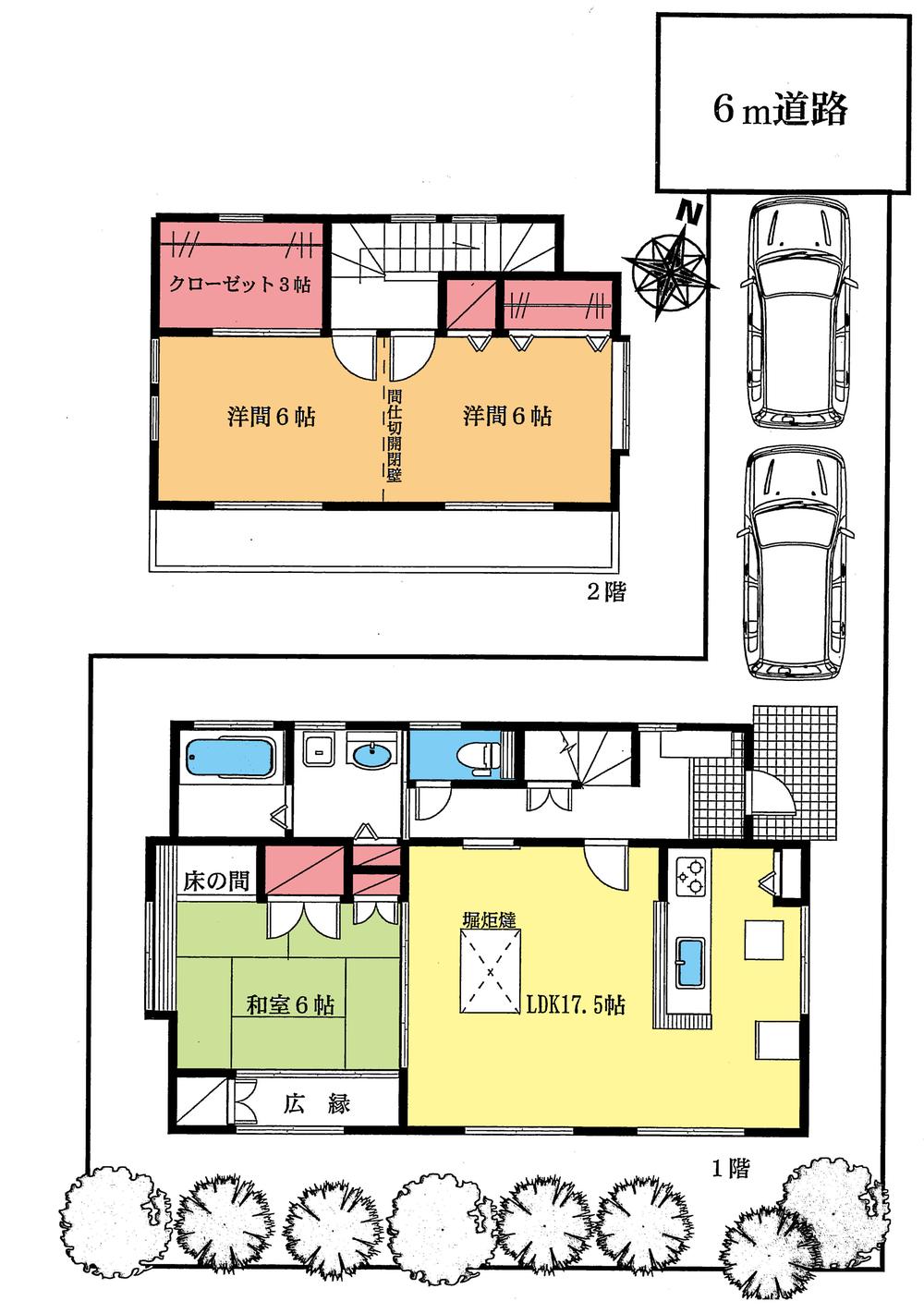 Floor plan. 17.8 million yen, 3LDK + S (storeroom), Land area 147 sq m , Building area 94.39 sq m Floor
