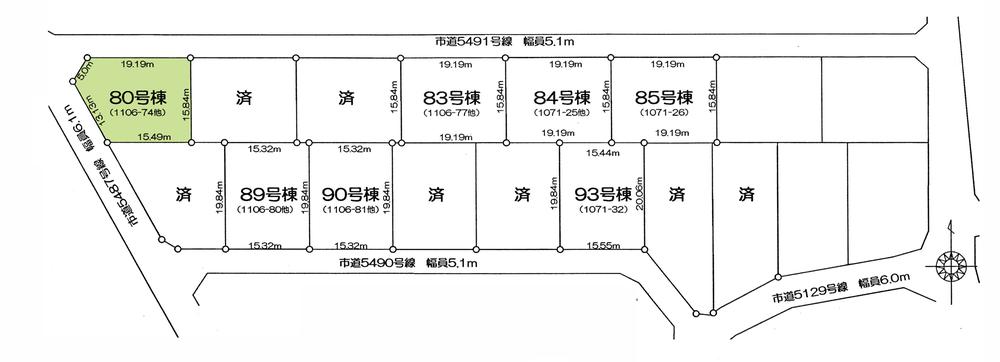 Compartment figure. Land price 12.8 million yen, Land area 303.03 sq m