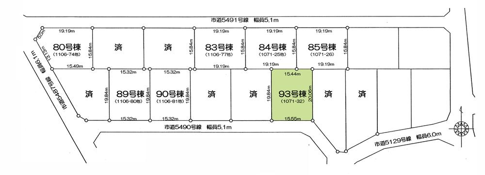 Compartment figure. Land price 12.8 million yen, Land area 306.62 sq m