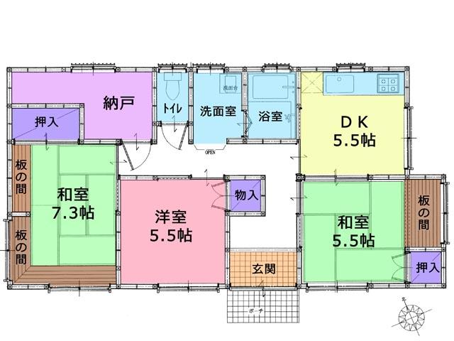 Floor plan. 45,800,000 yen, 3DK + S (storeroom), Land area 354.48 sq m , Building area 69 sq m