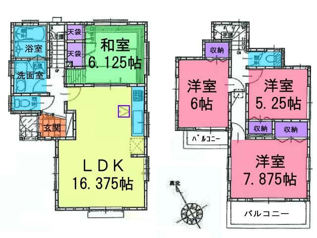 Floor plan. 19.3 million yen, 4LDK, Land area 103.02 sq m , Building area 98.74 sq m
