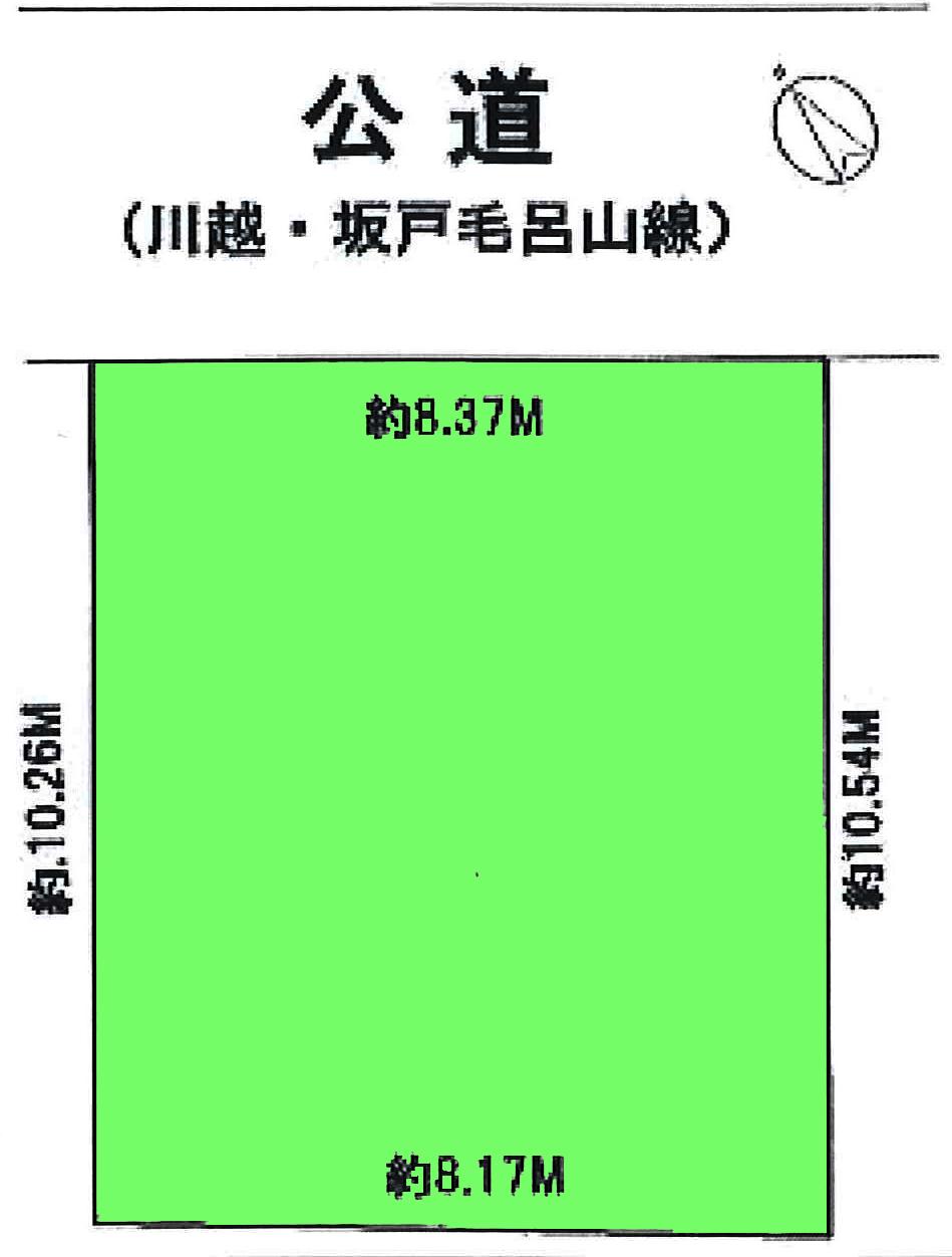 Compartment figure. Land price 12.8 million yen, Land area 86.72 sq m