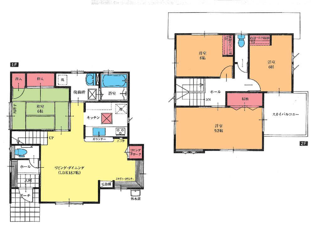 Floor plan. 31,530,000 yen, 4LDK, Land area 136.54 sq m , Building area 105.43 sq m floor plan