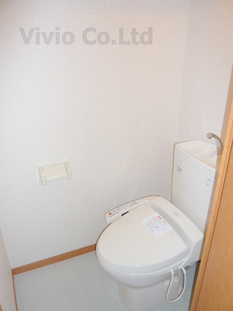 Toilet. It is with warm water washing toilet seat. 