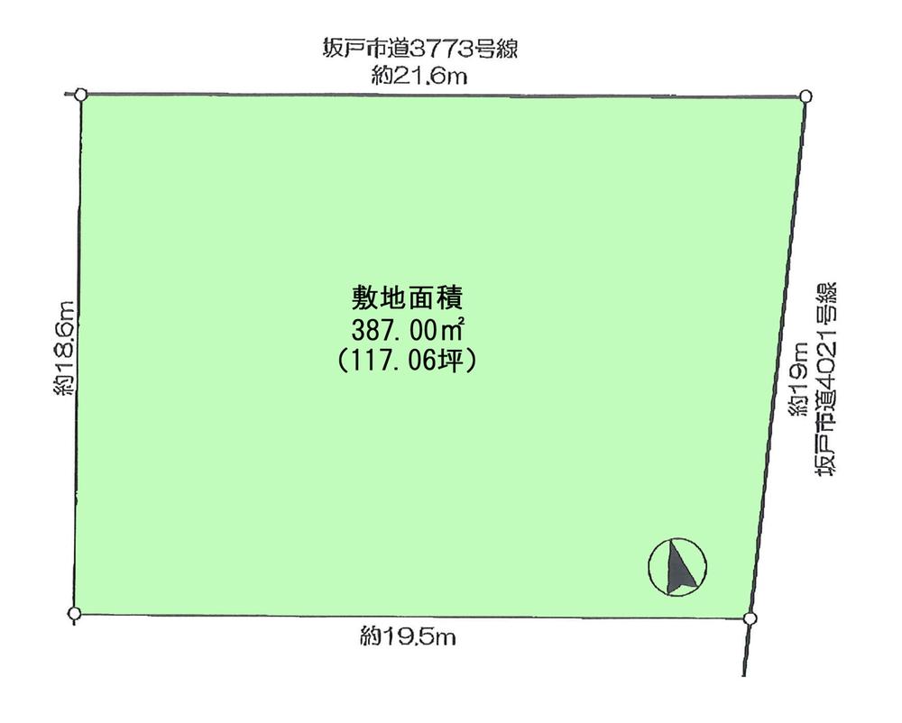 Compartment figure. Land price 42 million yen, Land area 387 sq m
