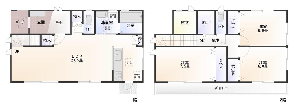 Floor plan. 25,800,000 yen, 3LDK + S (storeroom), Land area 366.21 sq m , Building area 101.02 sq m