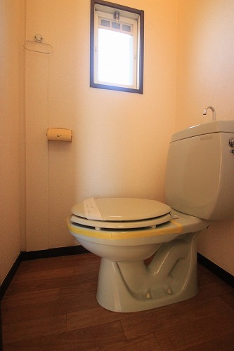 Toilet. Bright toilet with a small window