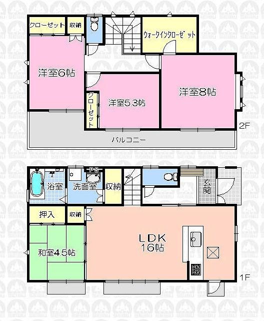 Floor plan. 24,800,000 yen, 4LDK, Land area 304.06 sq m , Building area 101.84 sq m