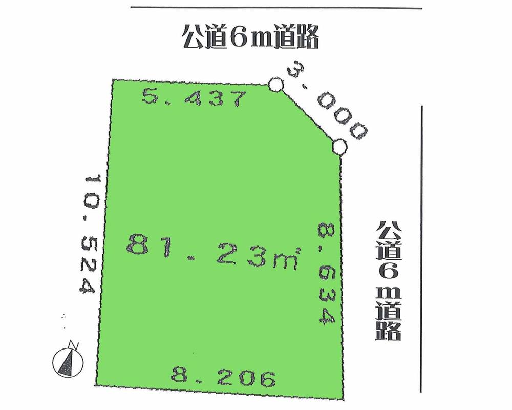 Compartment figure. Land price 10.8 million yen, Land area 81.23 sq m